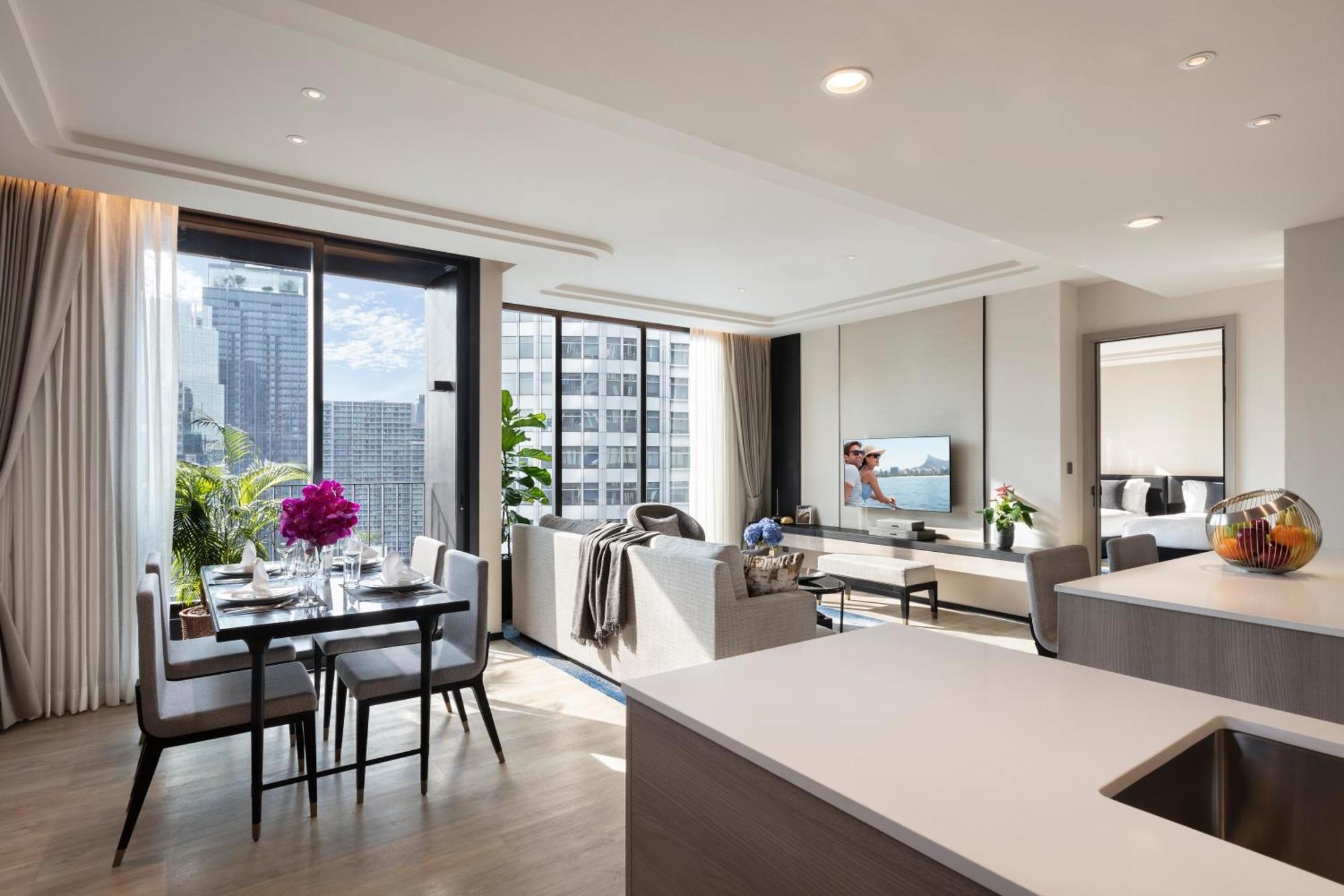 Ascott Thonglor Bangkok Hotell Exteriör bild The interior of a typical apartment